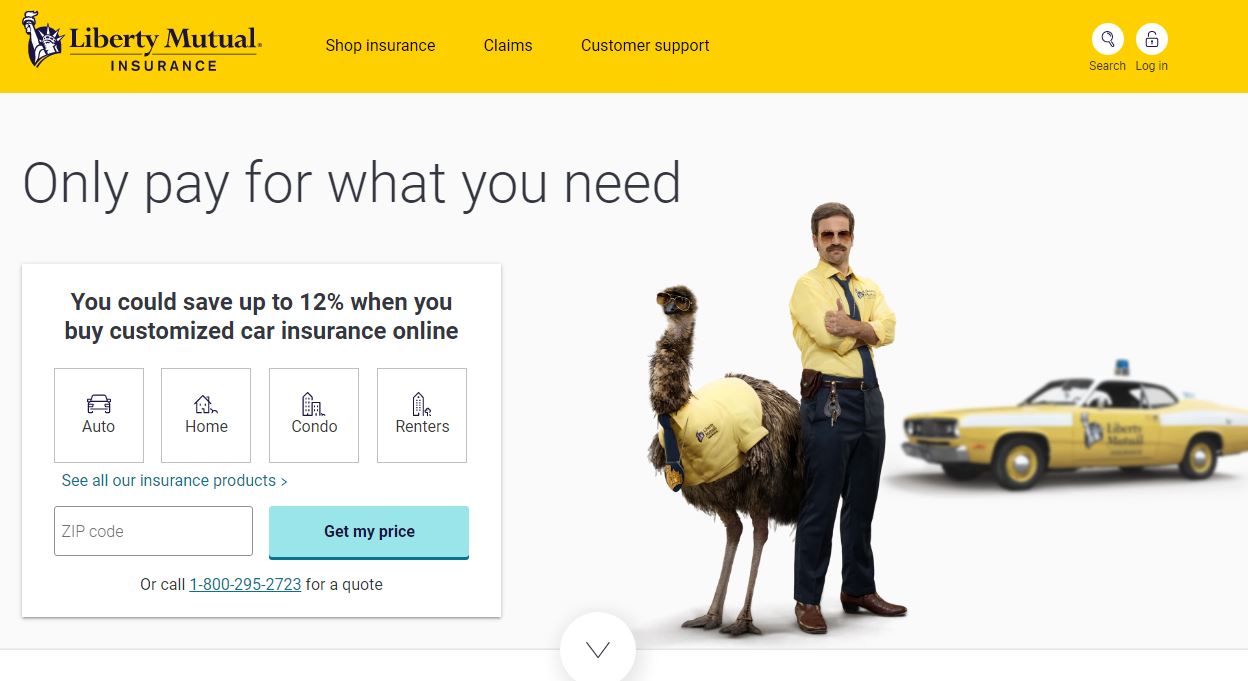 Liberty Mutual Insurance review homepage